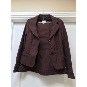 Nanette Lepore Brown Suit Size 4